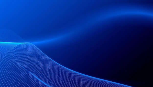 Photo abstract blue background with glowing lines