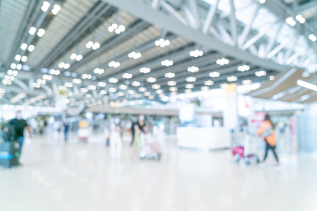 Abstract blur airport terminal for background