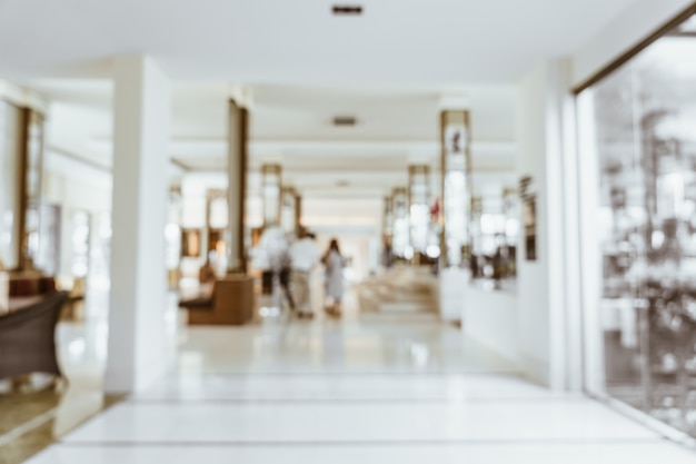 Abstract blur and defocused lobby in hotel interior 