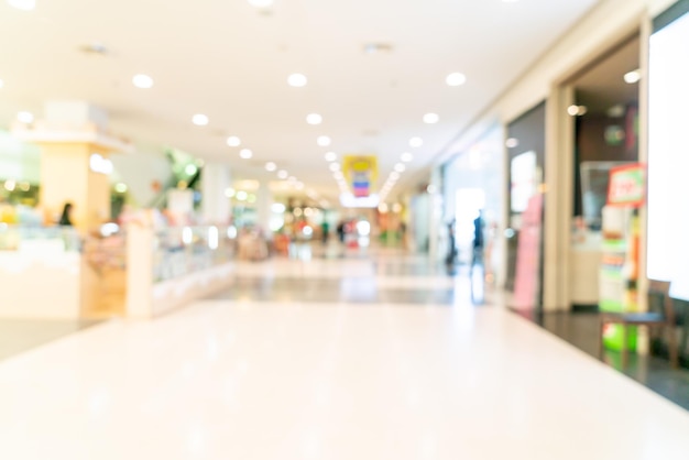 abstract blur shop and retail store in shopping mall for background