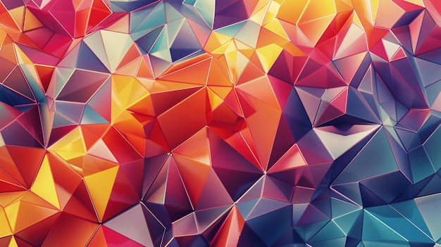 Abstract Colorful Geometric Polygonal Background