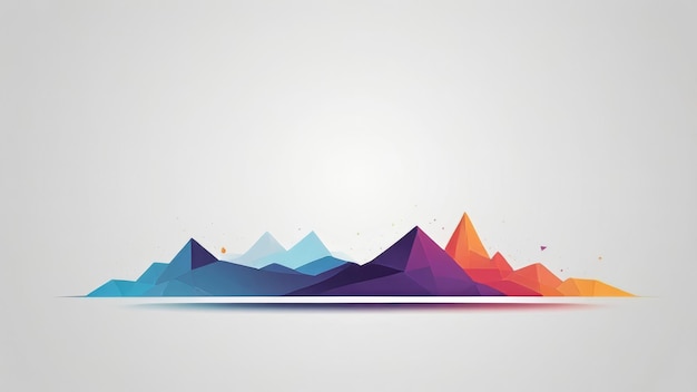 Photo abstract colorful mountain range design