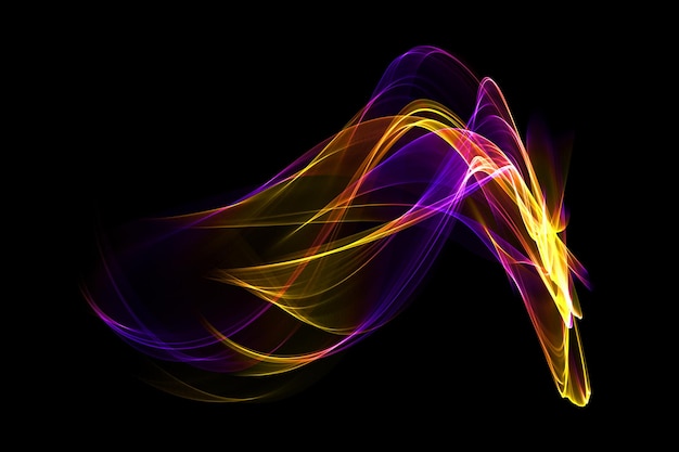 Abstract colorful smoke wave isolated background design element