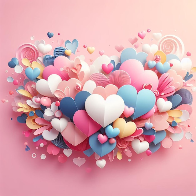 Abstract Creative Valentines Day Background Glowing Design