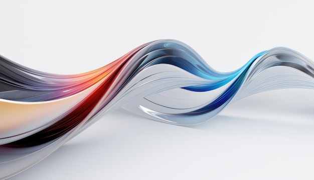 Abstract Futuristic Business Background with Wavy Shapes