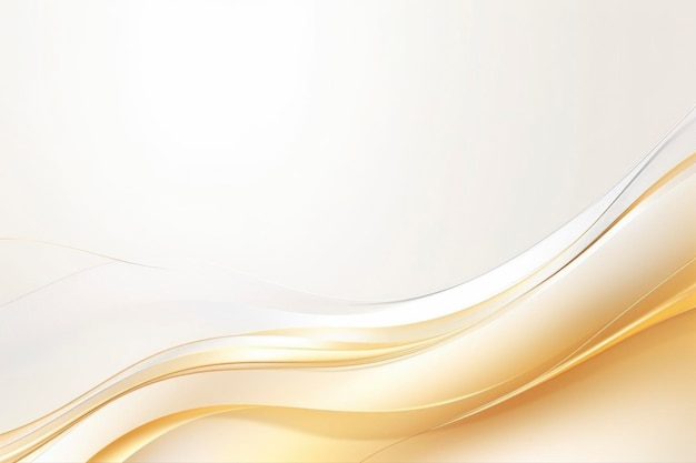 Photo abstract gold and white wave background