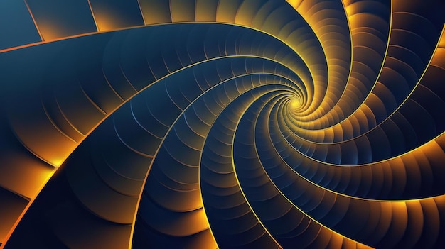 Photo abstract golden spiral background modern minimalist geometric pattern website design