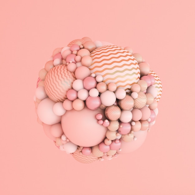 Abstract pink  background, studio minimalism particle. 3d illustration, 3d rendering.