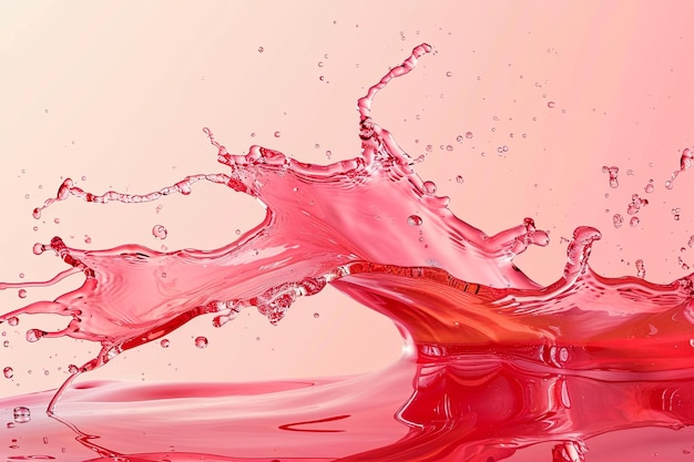 Photo abstract red water splash background