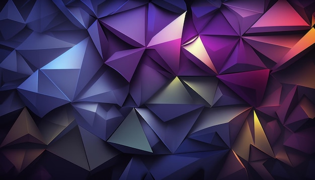 Abstract wallpaper with gradient colors many triangles