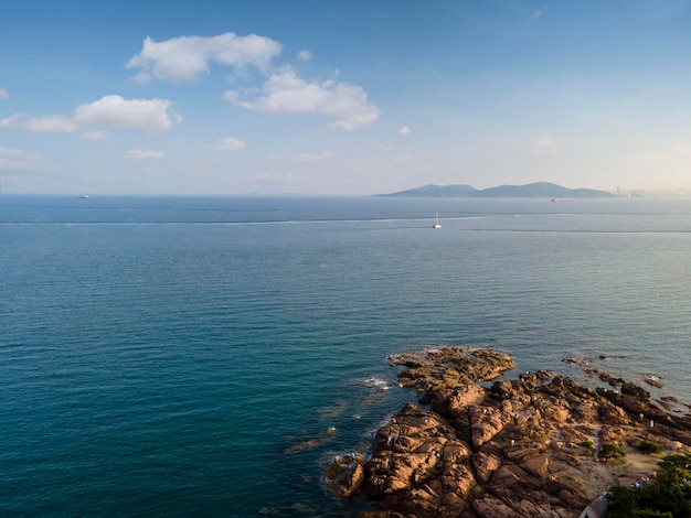 Aerial photography of coastal reefs