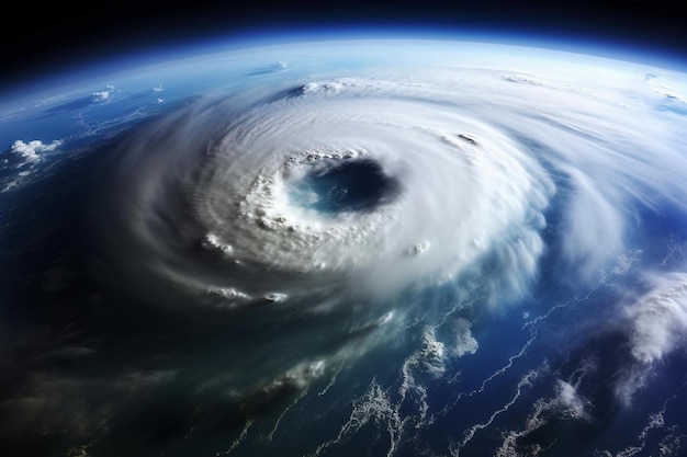 Aerial View of a Forming Hurricane at Sea tornado Hurricane or tropical storm wind