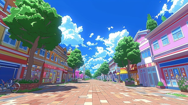 Photo anime village wallpaper