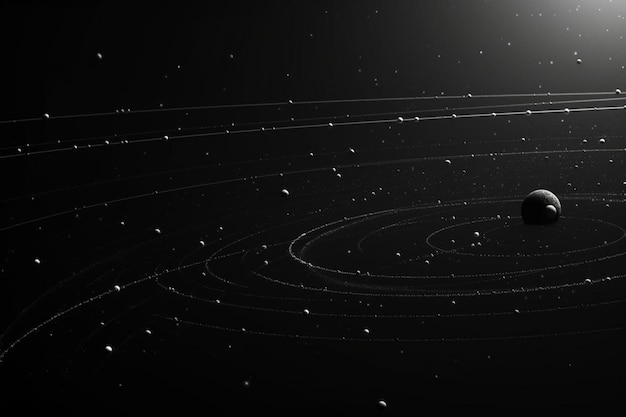 Photo astronomy planetary orbits chalkboard