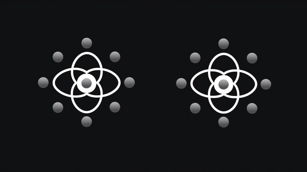 Atom icon vector Logotype Symbol ar