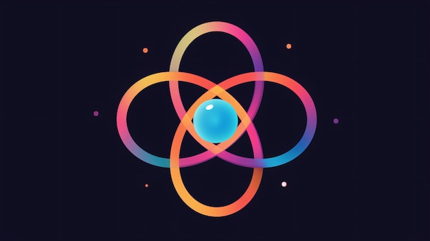 Atom icon vector Logotype Symbol ar