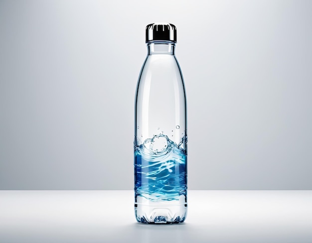 Photo attractive and professional water bottle mockup on a clean white background