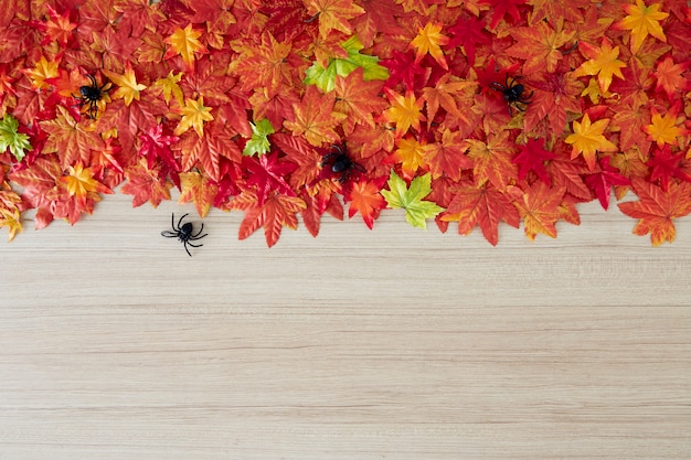 Photo autumn background of free space and autumn time