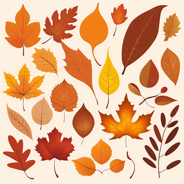 Photo autumn leaf forms and shapes designs