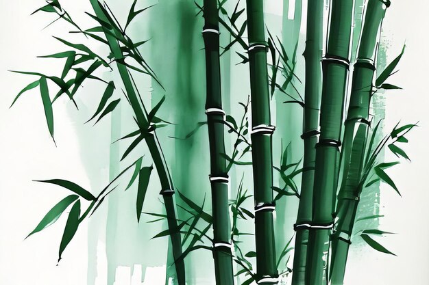 Photo bamboo forest bamboo plants in garden