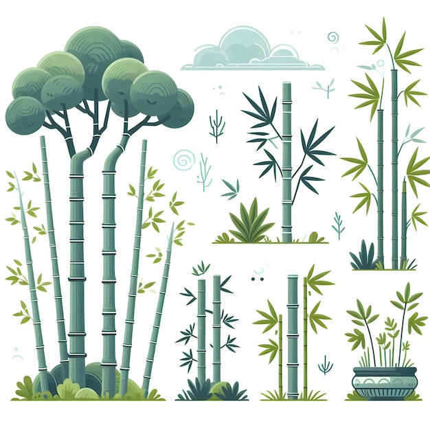 Photo bamboo plant wild nature template