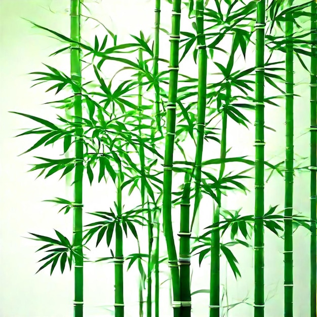 bamboo with a green background and a white background with a green background