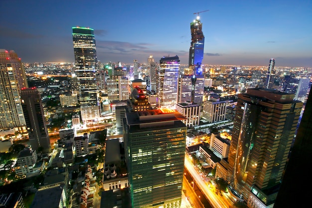 Bangkok City overview at Sunset