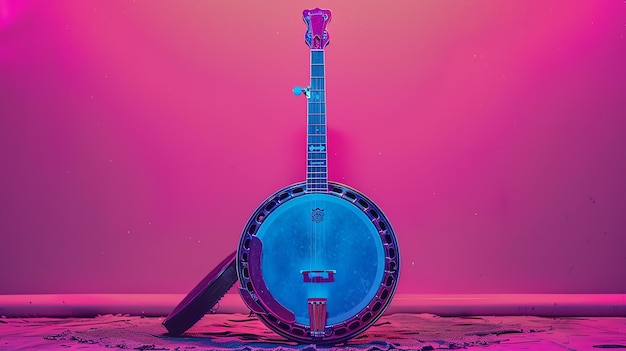 A banjo is a stringed instrument with a long neck and a round body It is played by plucking the strings with the fingers