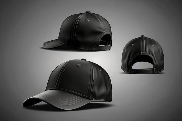 baseball cap set black color