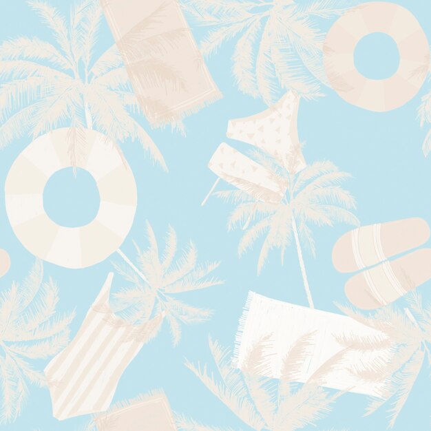 Photo beach summer pattern tileable seamless