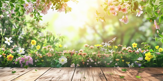 Photo a beautiful frame of apple blossom on a old paint wooden background