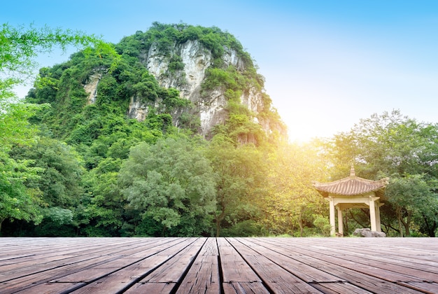 Beautiful karst mountain peaks, Liuzhou, China.