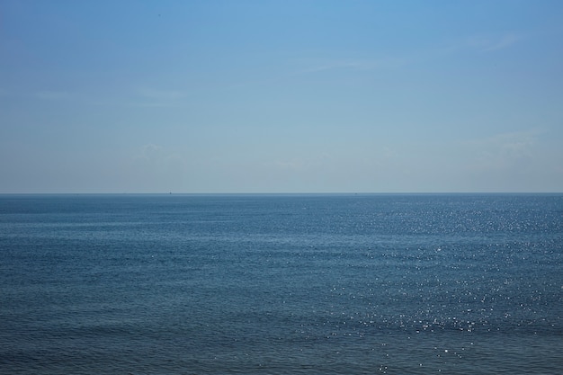 beautiful seascape sea horizon and blue sky