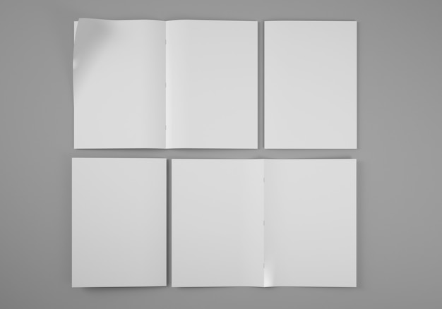 Photo bifold brochure top view