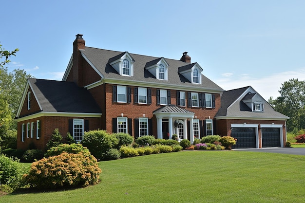 Photo a big house with a garage