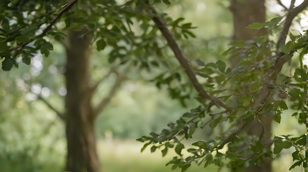 Photo a bird sitting on a branch in the middle of the forest