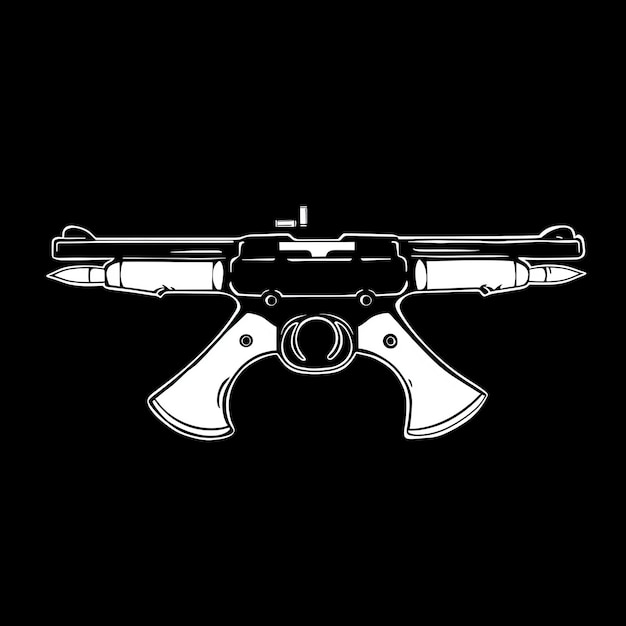 a black background with a gun and the word  gun  on it