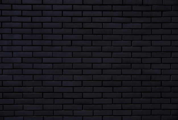 Black brick wall for background and texture