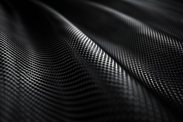 Photo a black carbon fiber background with a dark gradient showcasing the texture of carbon fibers in hig