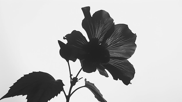 Photo a black flower with the word quot b quot on it