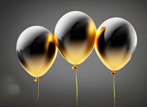 Black friday beautiful texture with golden and yellow ballons