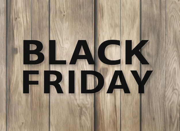 Black friday beautiful texture on wooden background