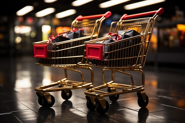 Black Friday promotions in full swing with special shopping carts for shoppers