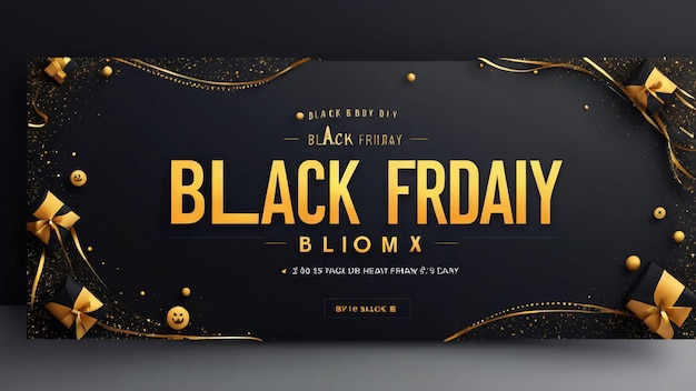 Photo a black friday sale label on a black box