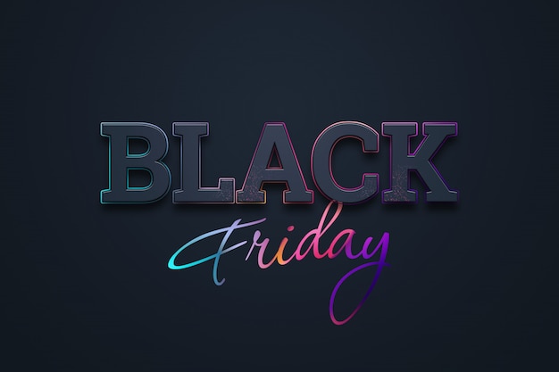 Black Friday sale lettering illustration