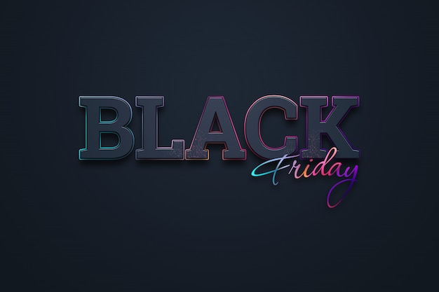 Black Friday sale lettering illustration