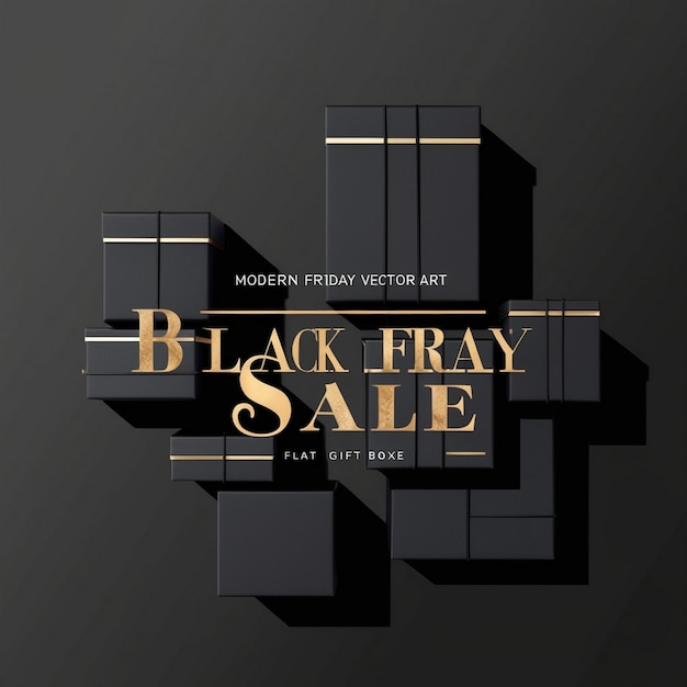 Photo black friday sale text on black background with gift boxes black friday concept