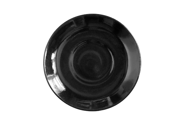 Black saucer isolated