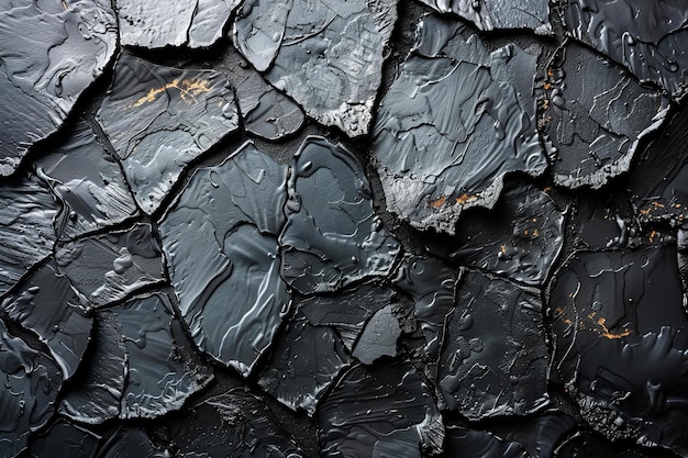 Photo black stone texture background black wall surface