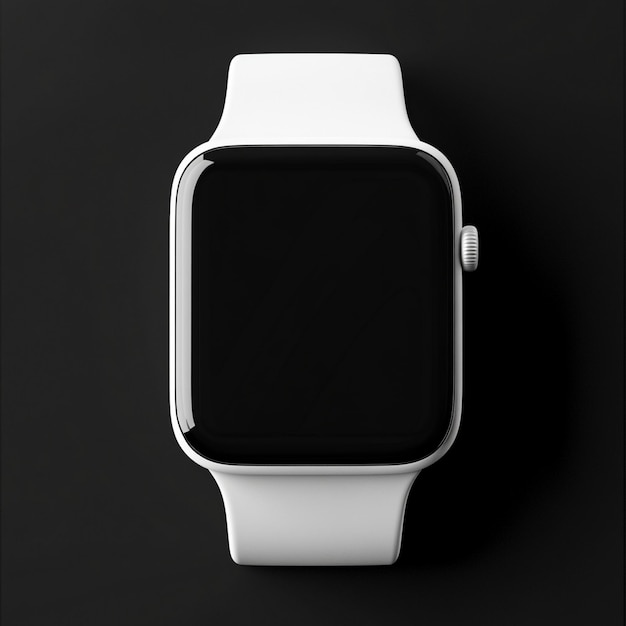 Photo a black and white watch with a white face that says  smart